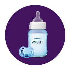 Pronto) Avent - Kit 2 Mamaderas Lila 260 ml + 2 Chupetes