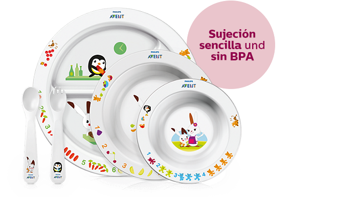 Set para la hora de comer Philips Avent para niños pequeños con agarre fácil y sin BPA