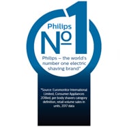 Logotipo de número 1 de la afeitadora Philips serie 6000